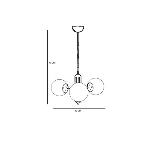 Bankok 3 Lü Siyah Füme Camlı Avize Black
Fume Chandelier slika 4