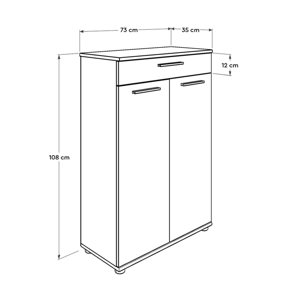 Ormar za cipele Adr-521-Bb-1, bijeli slika 3
