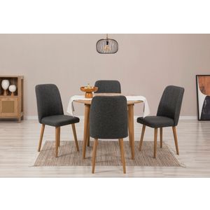 Vina 1053 - Set Ekstenzibilnog Stola i Stolica od Atlantske Borovine (5 Komada)
