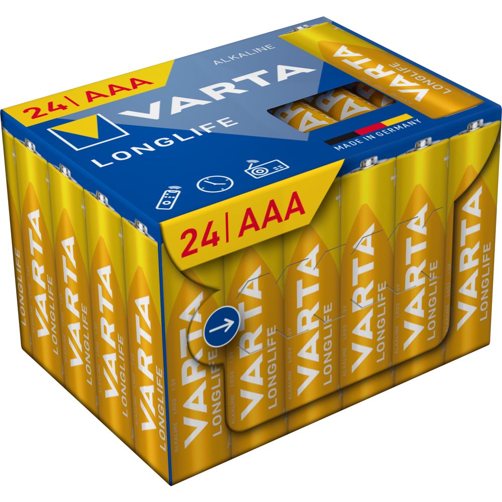 Varta Longlife baterija LR03, AAA, 1,5V 24 kom slika 2