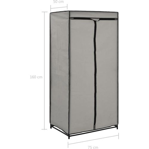 282440 Wardrobe Grey 75x50x160 cm slika 13