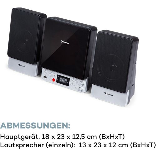 Auna Microstar mikrosistem, , CD uređaj, Bluetooth, USB priključak, daljinski upravljač, Srebrni slika 17