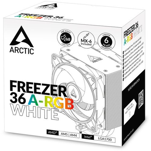 Arctic Freezer 36 A-RGB White CPU cooler, 1700, AM4, AM5 slika 3