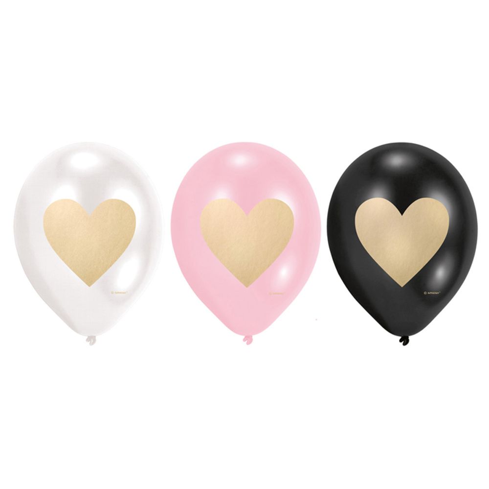 9903124 Balon Srce 23cm, 6kom slika 1