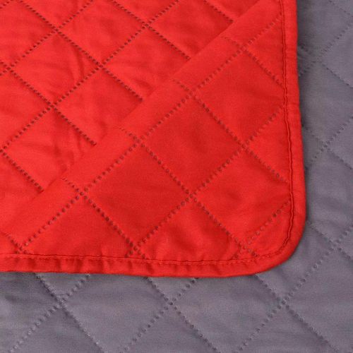 131555 Double-sided Quilted Bedspread Red and Grey 170x210 cm slika 1