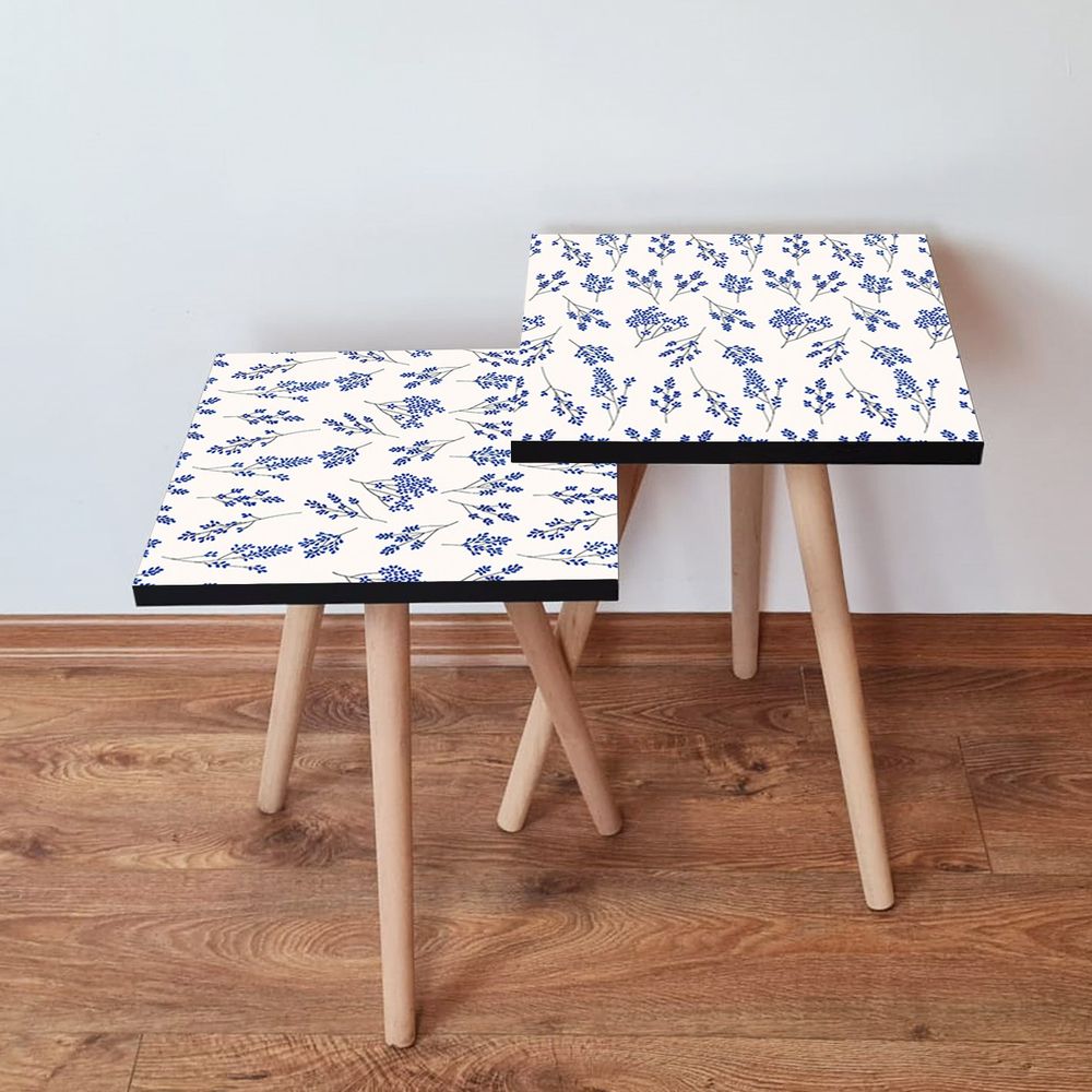 Nesting stolovi 2Shp259 - (2 komada) - boje: bijela, siva, mornarsko plava slika 1