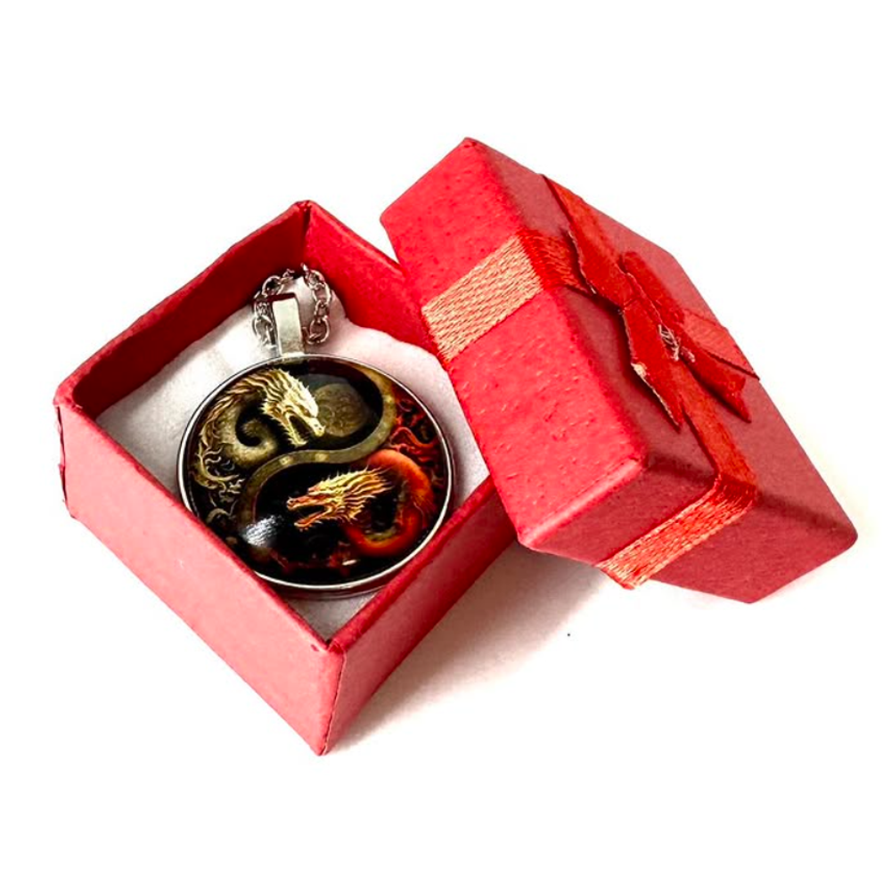 Ogrlica Jing Jang Dragons slika 3
