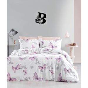 L'essential Maison Butterfly White
Purple Ranforce Double Quilt Cover Set