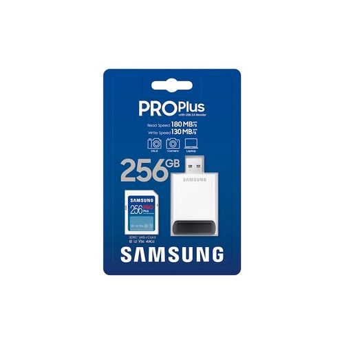 Samsung Memorijska kartica PRO PLUS Full Size SDXC 256GB U3 + Card Reader MB-SD256SB slika 2