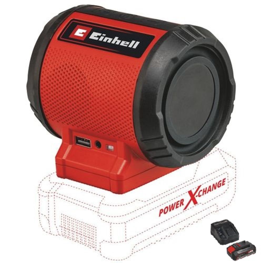 Einhell Akumulatorski Bluetooth zvučnik TC-SR 18 Li BT - Solo + Baterija 2.5 Ah i punjač slika 1