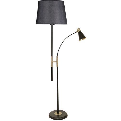 Forza Siyah Lambader Pramit Hasır Siyah Abajurlu Black Floor Lamp slika 2