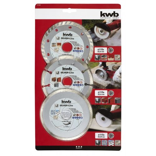 KWB Set dijamantnih reznih ploča 115 mm, 3/1 slika 1