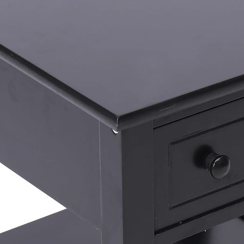 Bočni stolić crni 40 x 40 x 40 cm od drva paulovnije slika 14