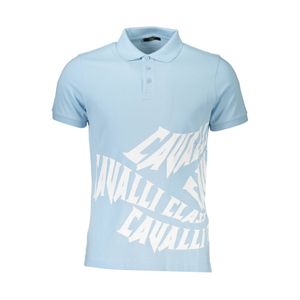 CAVALLI CLASS POLO SHORT SLEEVE MAN LIGHT BLUE