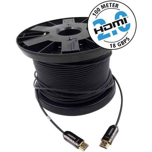 Inakustik HDMI priključni kabel HDMI A utikač, HDMI A utikač 100.00 m crna 009241100  HDMI kabel slika 2