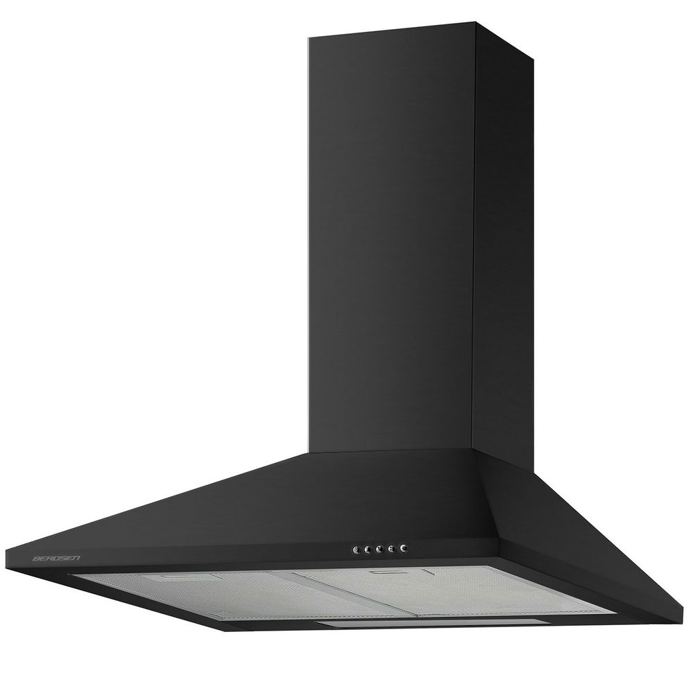 Berdsen BT-214 Kuhinjska napa s dimnjakom 60 cm, crna slika 2