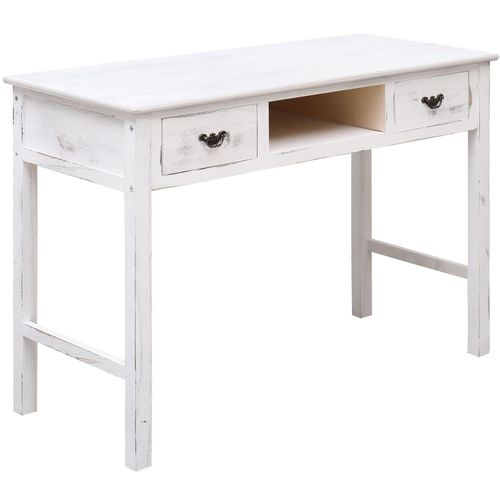 Konzolni stol antikni bijeli 110 x 45 x 76 cm drveni slika 44