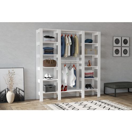 Woody Fashion Garderoba, City - White slika 1