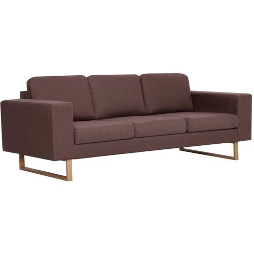 2-dijelni set sofa od tkanine smeđi slika 13