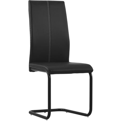Konzolne blagovaonske stolice od umjetne kože 2 kom crne slika 2