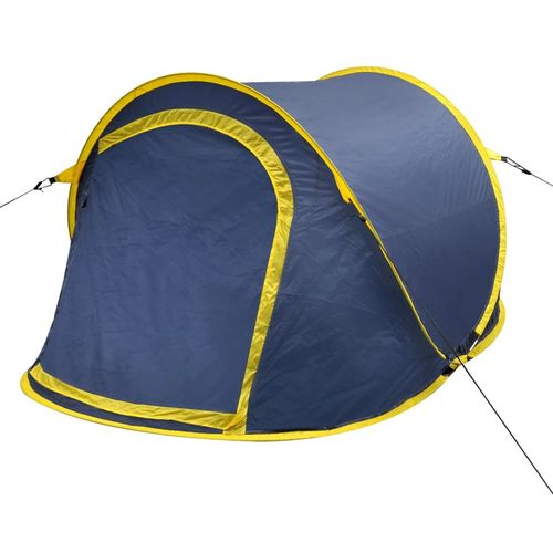 Prigodni šator za kampiranje za 2 osobe mornarsko plavi / žuti slika 10