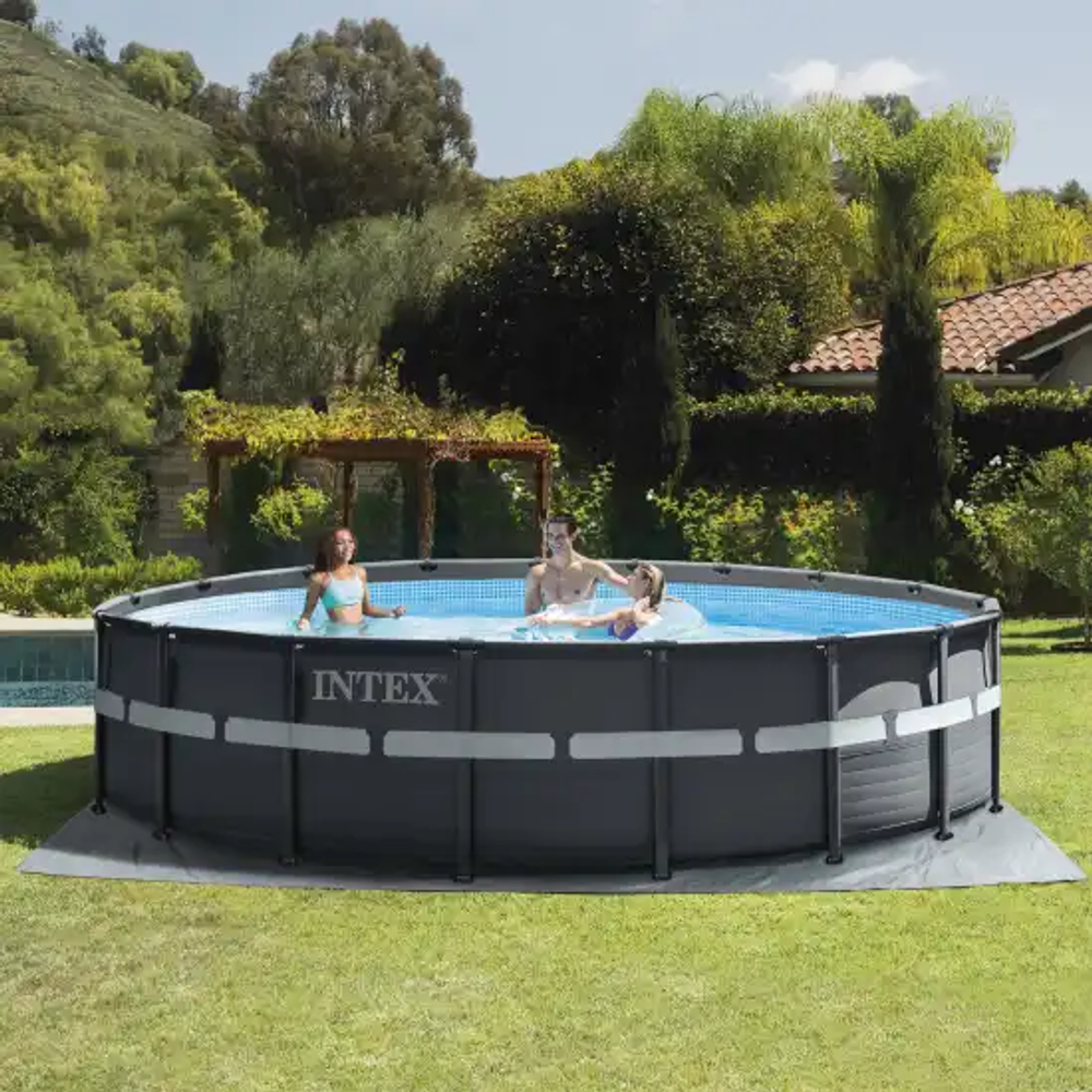 Intex montažni bazen 549x132 cm Ultra XTR Frame tamno siva 26330NP slika 3