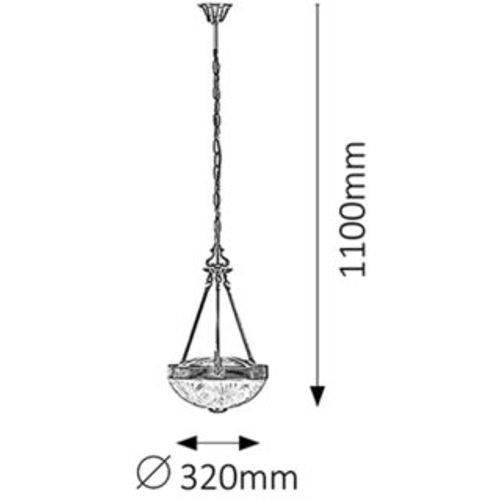 Rabalux Annabella Visilica E27 2x60W bronza Klasična rasveta slika 2