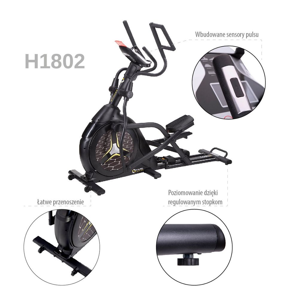 H1802 magnetski eliptični trener polumobiteljski hms premium slika 7