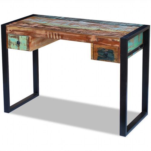 Radni stol od masivnog obnovljenog drva slika 9