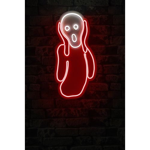 Wallity Ukrasna plastična LED rasvjeta, Scream - Red, White slika 2