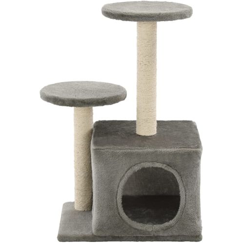 Penjalica za mačke sa stupovima za grebanje od sisala 60 cm siva slika 9