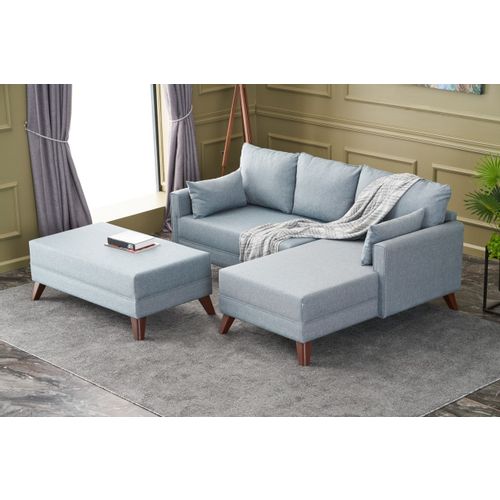 Atelier Del Sofa Bella Soft Mini Köşe Right - Plavi kutni kauč na razvlačenje slika 2