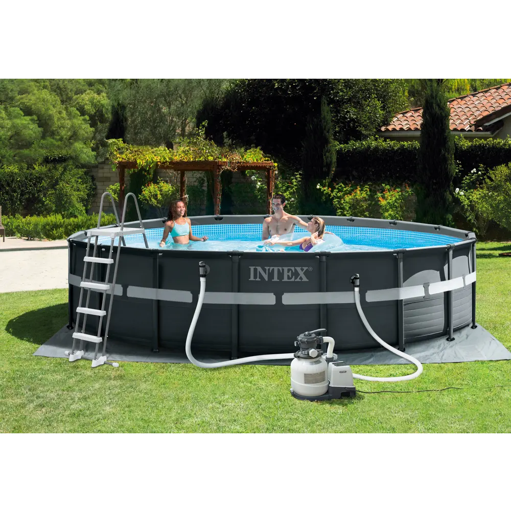 Intex montažni bazen 549x132 cm Ultra XTR Frame tamno siva 26330NP slika 6