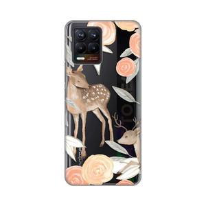 Torbica Silikonska Print Skin za Realme 8 4G/8 Pro Flower Deer