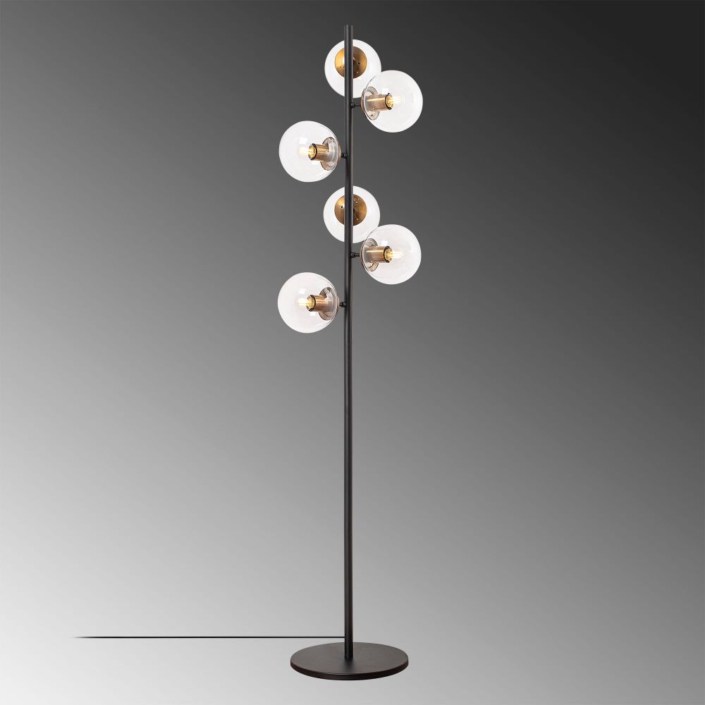 Fazli - 10515 Crna Antikna Podna Lampa slika 3