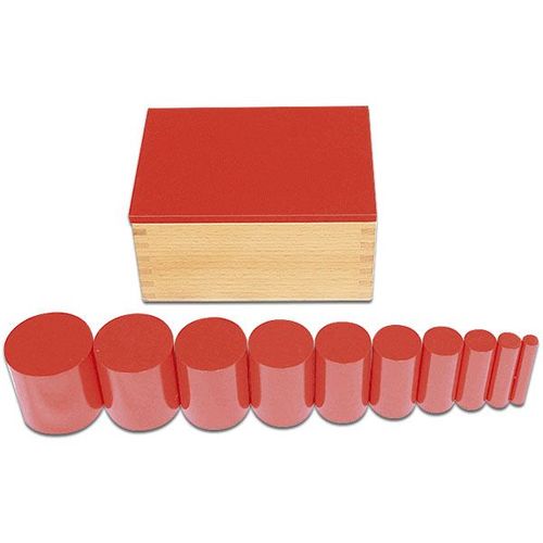 Montesori Kutija sa cilindrom crvena slika 1