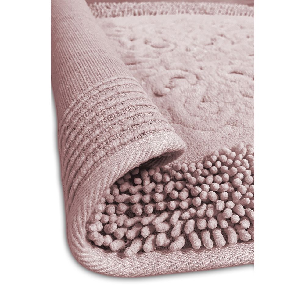 Set prostirki za kupatilo (2 komada) Piante Oval - Roza, boja: višebojna slika 2