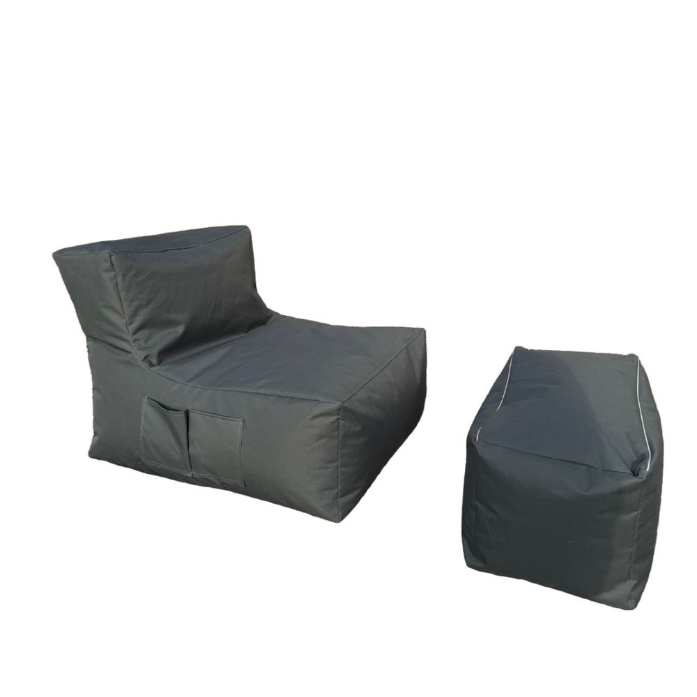 XXL Sedir - Sivi Set Bean Bag (2 Komada) slika 3
