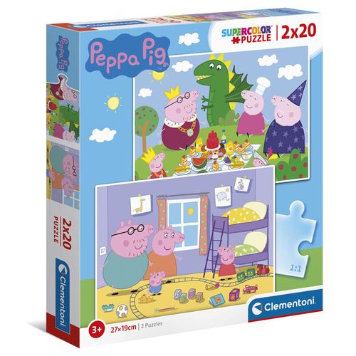 Peppa Pig puzzle 2x20kom slika 2