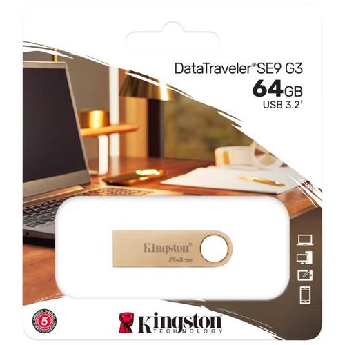 KINGSTON 64GB DataTraveler SE9 G3 USB 3.0 flash DTSE9G3/64GB champagne slika 3