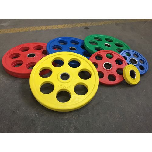 Olimpijski 7-grip gumirani disk uteg 1,25 kg/ф 51 mm slika 5