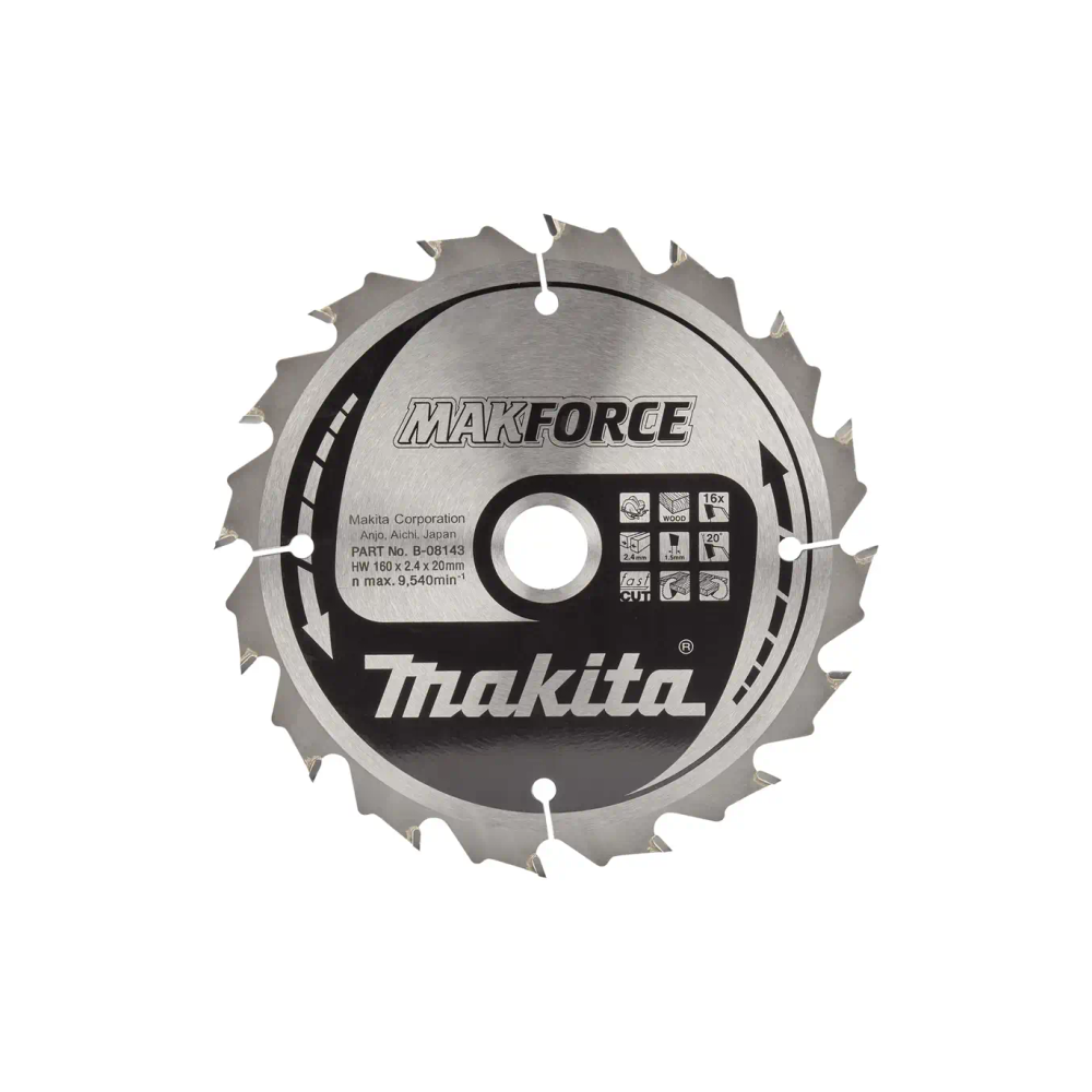 Makita - List / ploča za pilu Mak-Force 160x20 16Z (za drvo) B-32091 slika 1