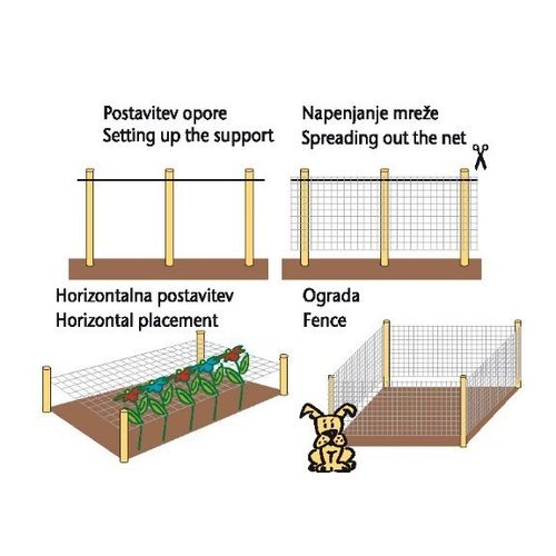 Mreža MARNET za povrće 1,80x100 metara slika 2