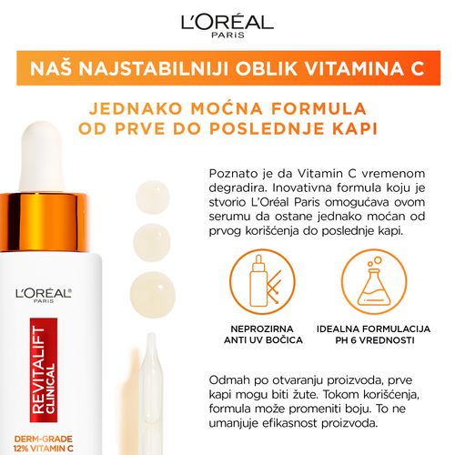 L'Oreal Paris Revitalift Clinical serum za lice sa 12% čistog vitamina C 30ml slika 8