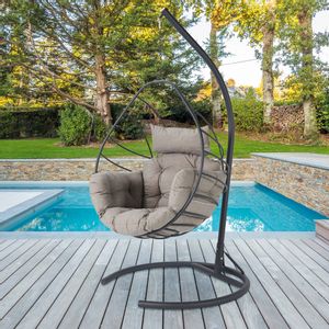 Floriane Garden Vrtna stolica za ljuljanje, antracit siva boja, Anka Askılı Bahçe Salıncağı - Grey