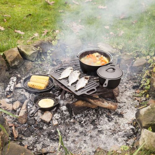 Esschert Design 7-dijelni set za kuhanje na logorskoj vatri crni FF240 slika 10