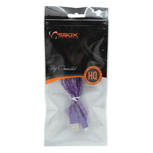 KABEL SBOX USB->MICRO USB 1M Purple slika 1