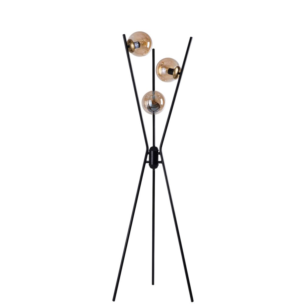 Opviq Podna lampa 898, crna, zlatna, med slika 3