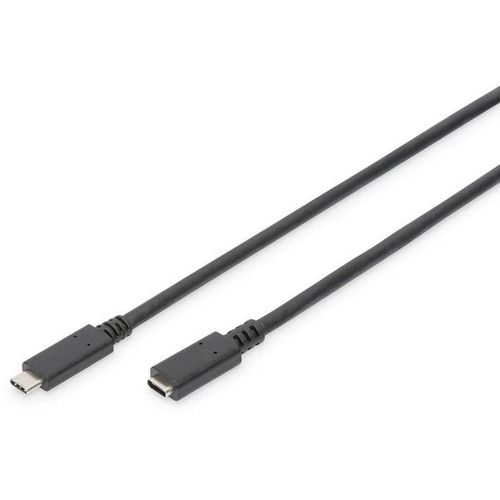 Digitus USB kabel USB 2.0 USB-C® utikač, USB-C® utičnica 2.00 m crna fleksibilan, zaštićen s folijom, pletena zaštita AK-300210-020-S slika 6