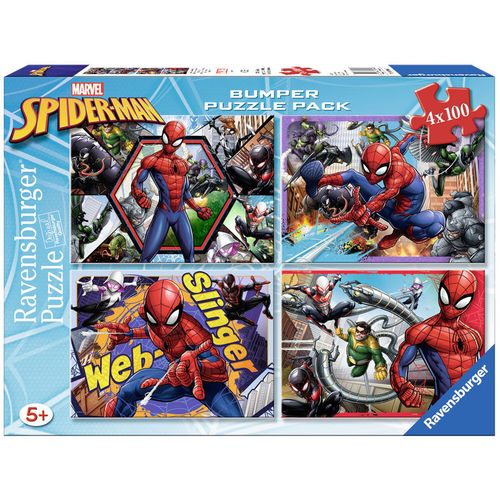 Marvel Spiderman puzzle 4x100pcs slika 1